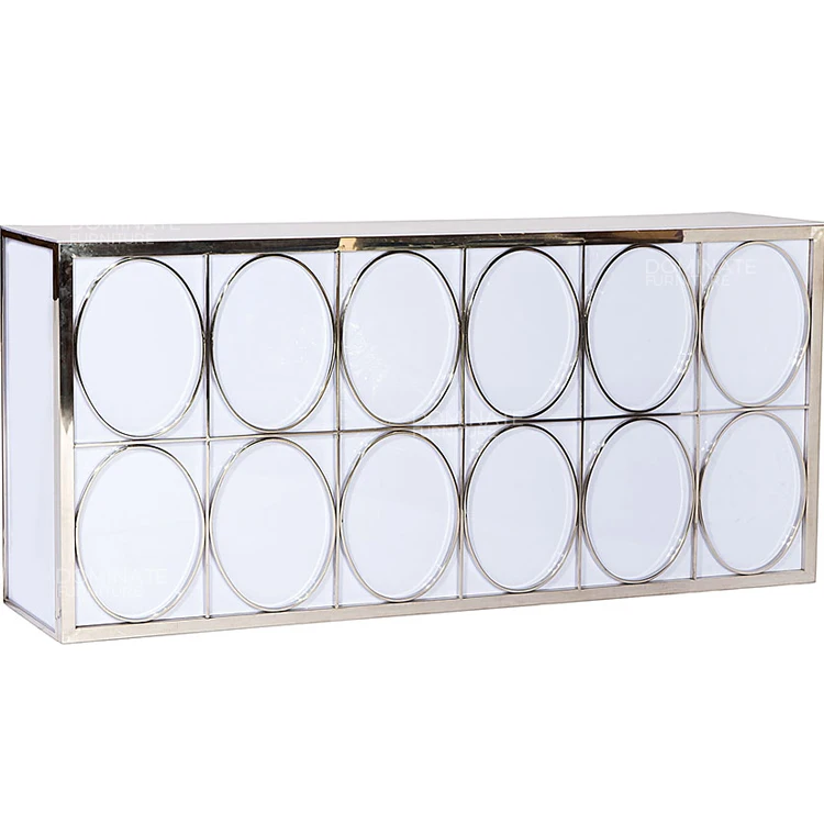 party mirror glass top square stainless steel bar table
