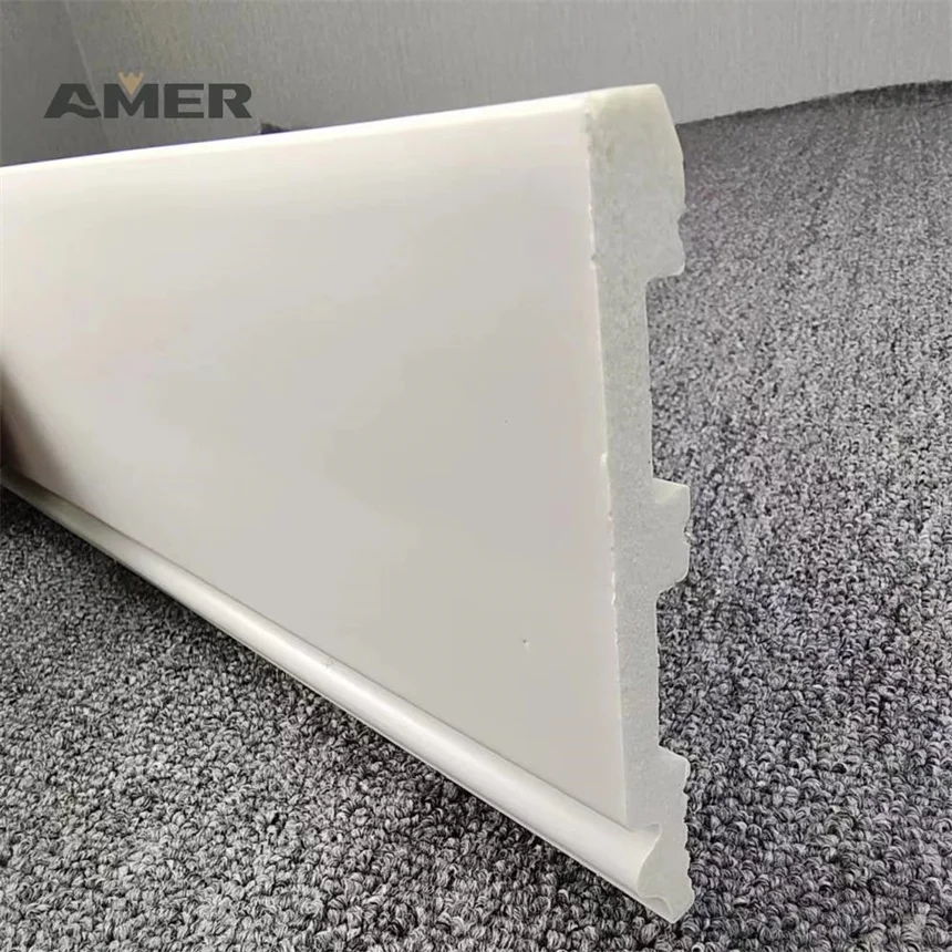 Amer High Quality Custom Polystyrene Decorative Moulding Ceiling Baseboard Cornice Skirting ps skirting