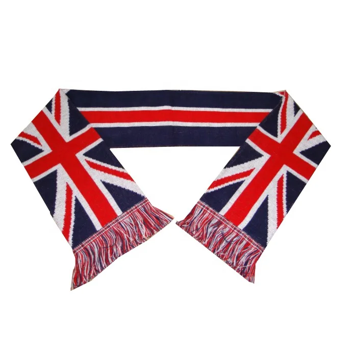 
Promotional Custom Logo Jacquard Acrylic football fan scarf 