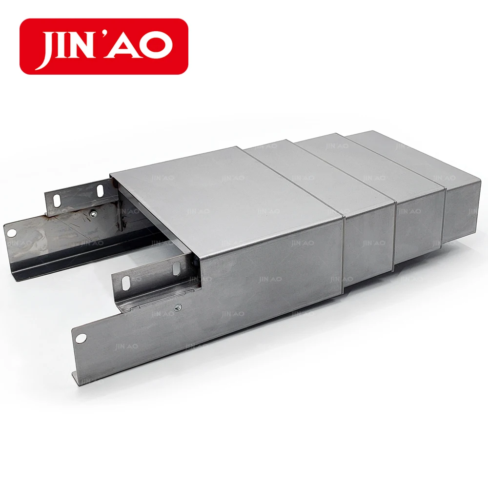 high quality custom-made stainless steel telescopic guideway cover protective bellow cover for cnc machine