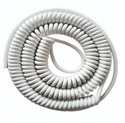 Construction machinery paver balance beam 5 cores 6 cores PU 4 cores 0.5mm 20AWG shielded spiral cable spring 12core spiral wire