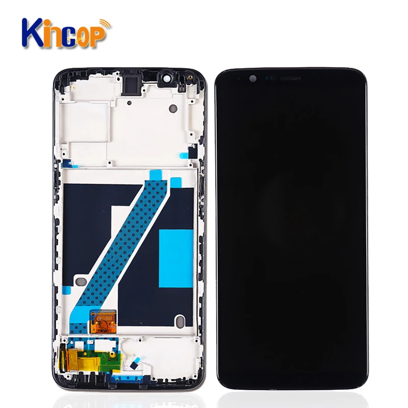 100% Tested AMOLED for Oneplus 5T A5010 LCD Display Touch Screen Digitizer Assembly with Frame