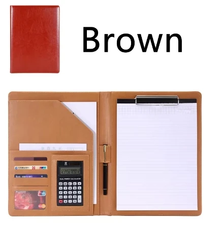 Custom Logo A4 Foldable Clipboard Blank With Document Storage Multi Color Leather Business Office Folder Clip  Portfolio