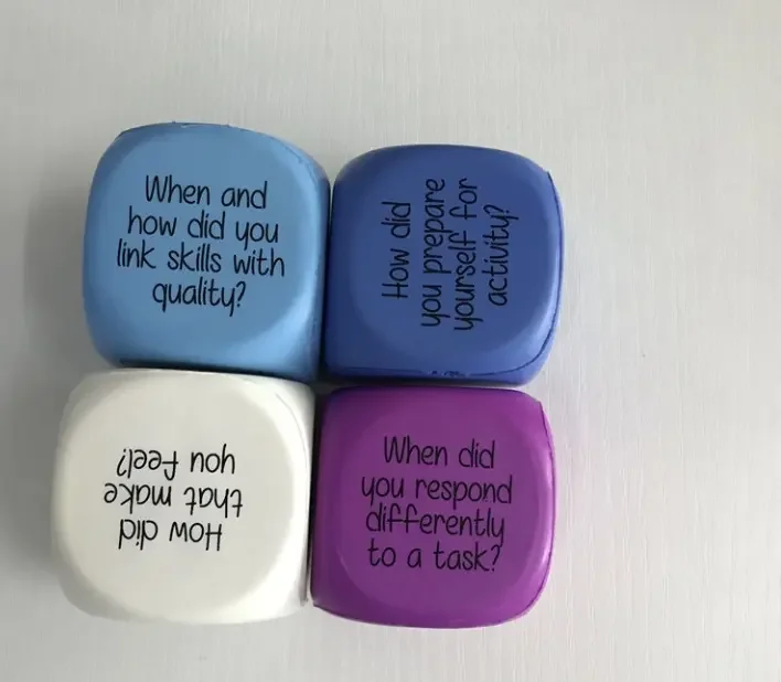 Custom Size and Logo Colorful Game Dice For Kids and Adults 12 Sided Foam Dice Talk for Education