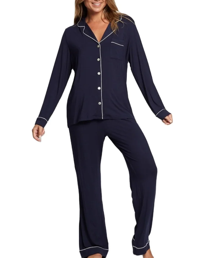 2022 Custom High Quality Women Pyjamas 100% Cotton Modal Women Pajamas 2 PCS Set Sleepwear Sleep Wear Nightwear