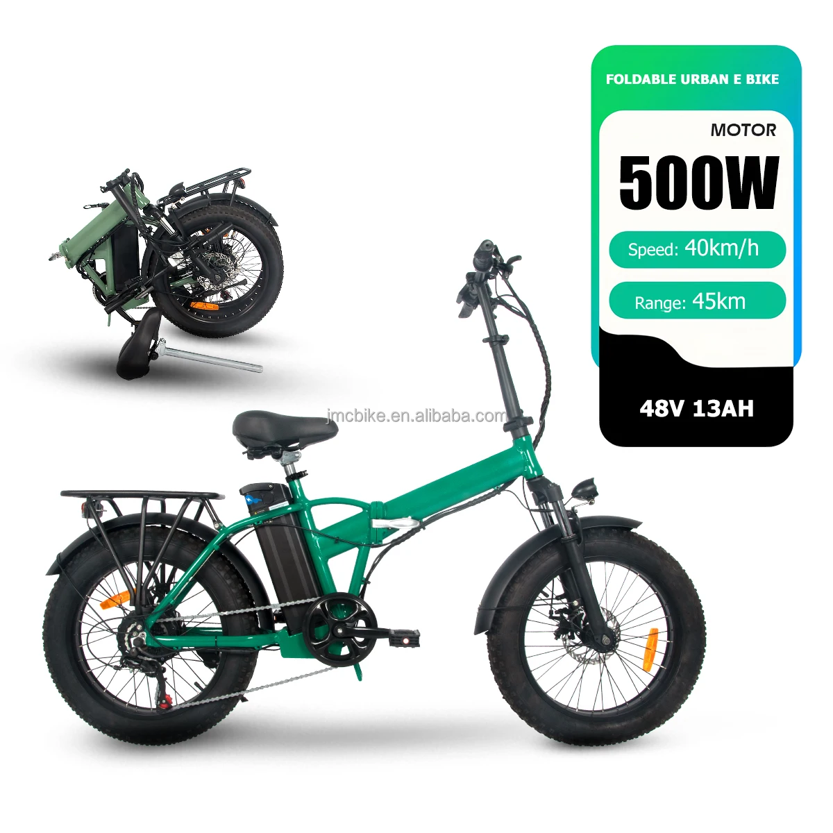 500W Motor 20*4.0 inch 48V 13Ah Battery 45km 7-speed Mechanical Disc Brake Fat Tire Electric Bike