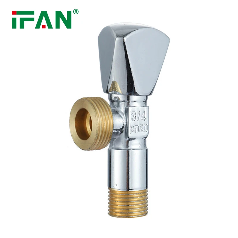 Латунный угловой клапан IFAN OEM ODM 2-ходовой 3-ходовой 90 градусов угловые клапаны из нержавеющей стали для ванной комнаты