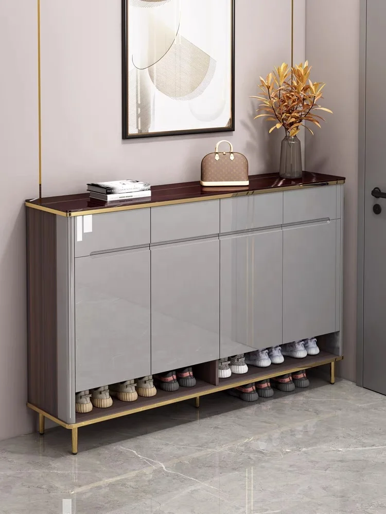 Modern furniture customizable color wooden storage cabinet shoe rack living room cabinet