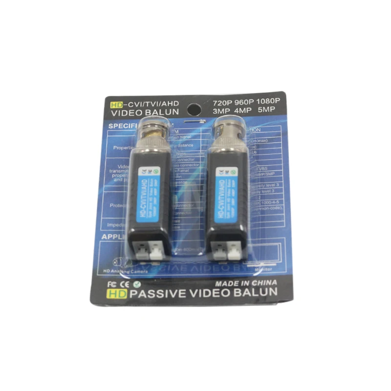 1080p HD-CVI/TVI/AHD/cvbssingle Канал Пассивный utp Видео балун до 600 м в Китае (стандарты CE, FCC, аддитивного цветового пространства (по ограничению на использование опасных материалов в производстве 2 года гарантии для камеры видеонаблюдения