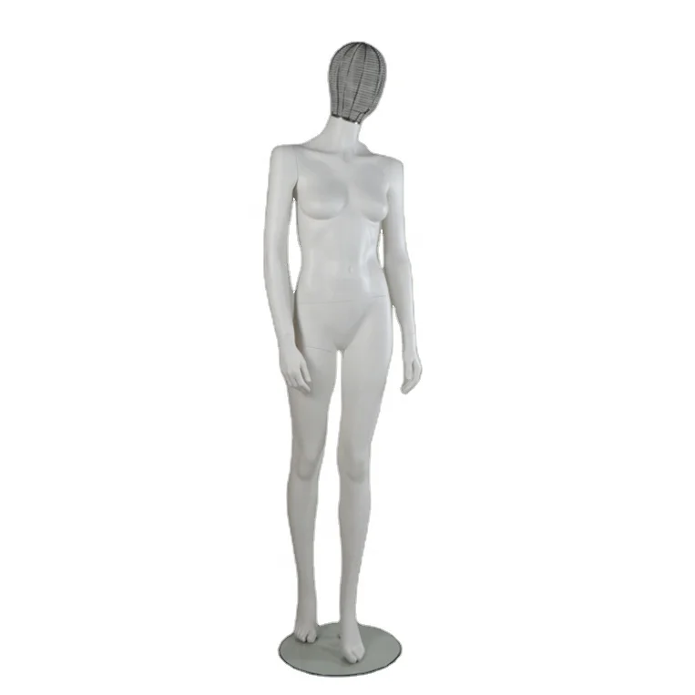 Factory direct sales standing woman mannequin fiberglass female full body mannequin with iron wire head for cloth store display