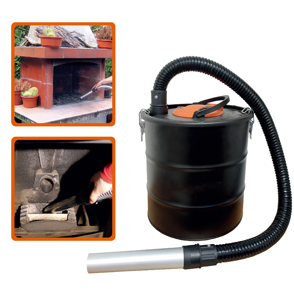 JIENUO 20L Fireplace Ash Vacuum Cleaner Wood Burner Vac Collector Dry Cleaning Equipment for Camping, BBQ, Outdoors JN019-20L
