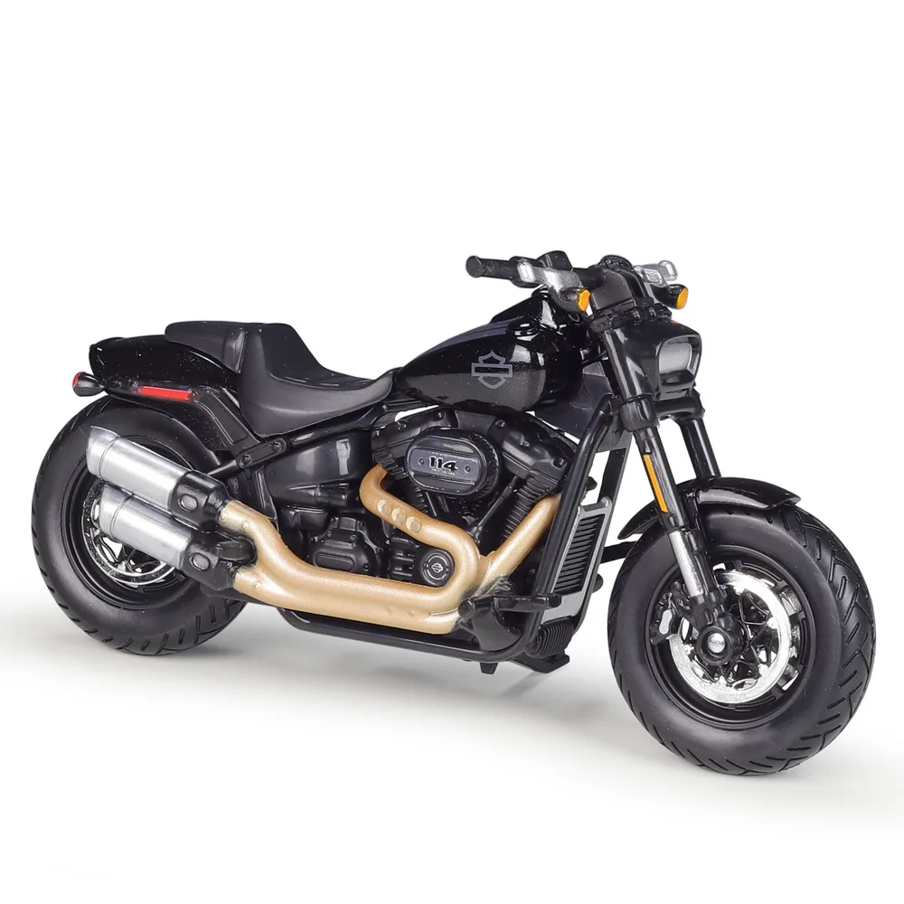 Модель мотоцикла Maisto 1:18 масштаба Har-ley Davidson 2022 Fat Bob114 из сплава с базовым коллекционным орнаментом