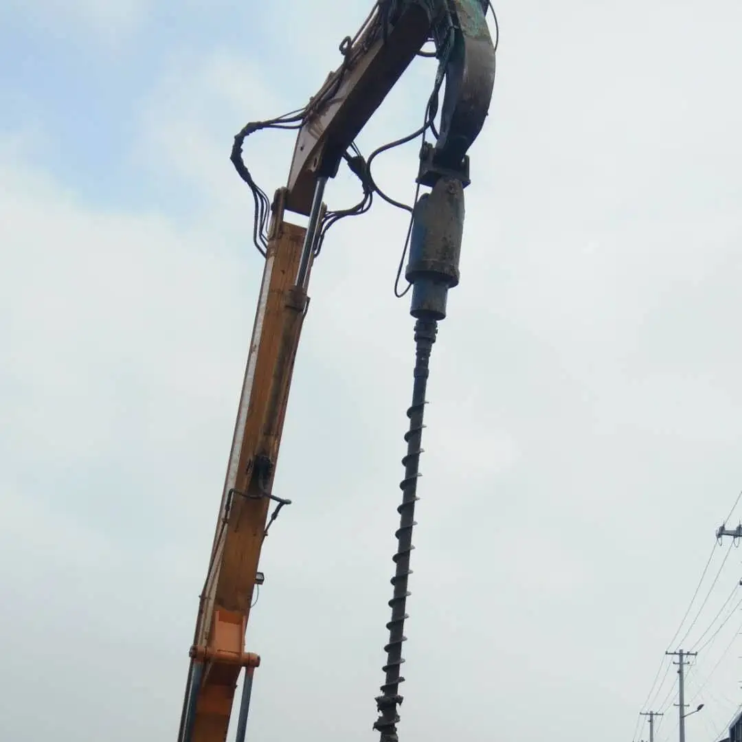 Mobile convenient power dual drive excavator modified house foundation piling auger