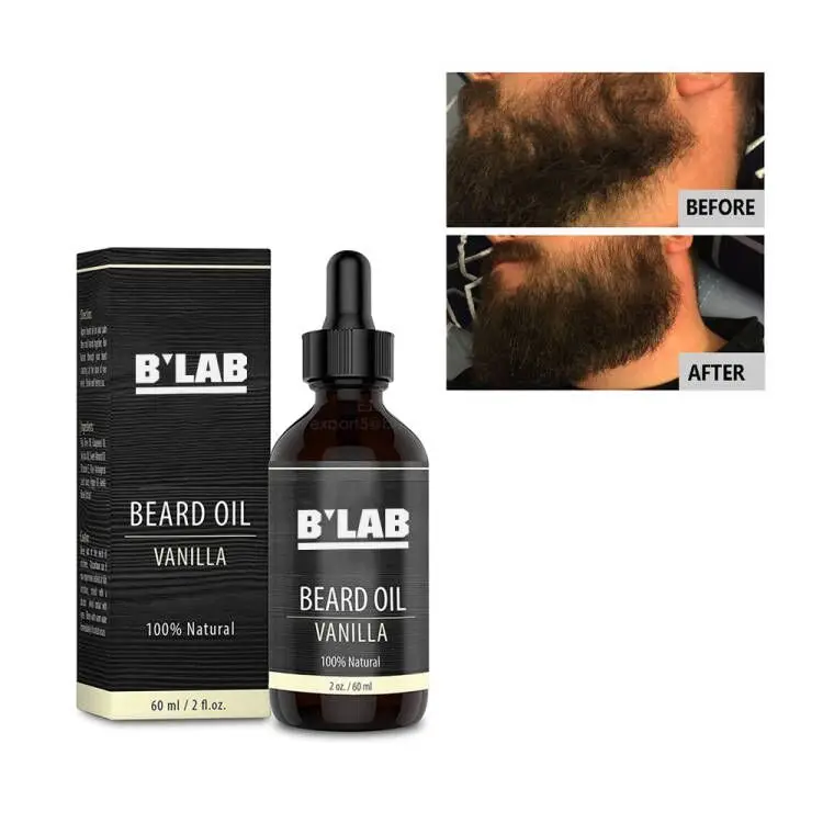 OEM ODM Custom Logo Vegan Hair Care Beard Growth Oil Barber Organic Mens Private Label Beard Oil