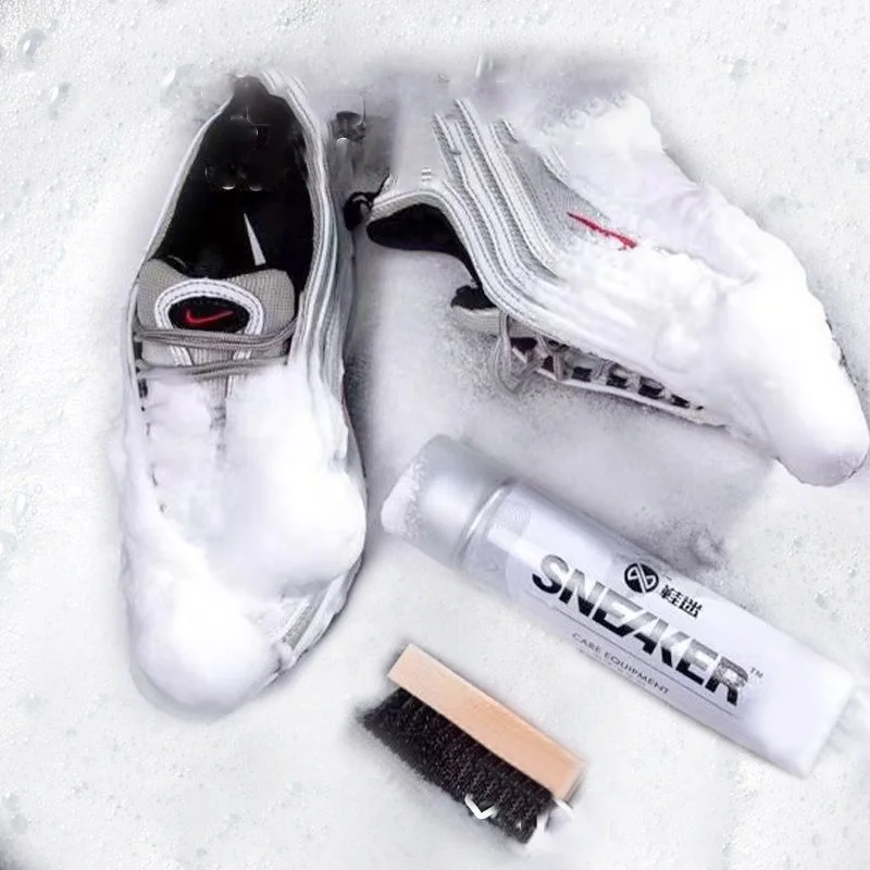 White Shoe Cleaner Foam waterless dry cleaning sneakers mesh wash Shoes Care Clean sneakers cleaner