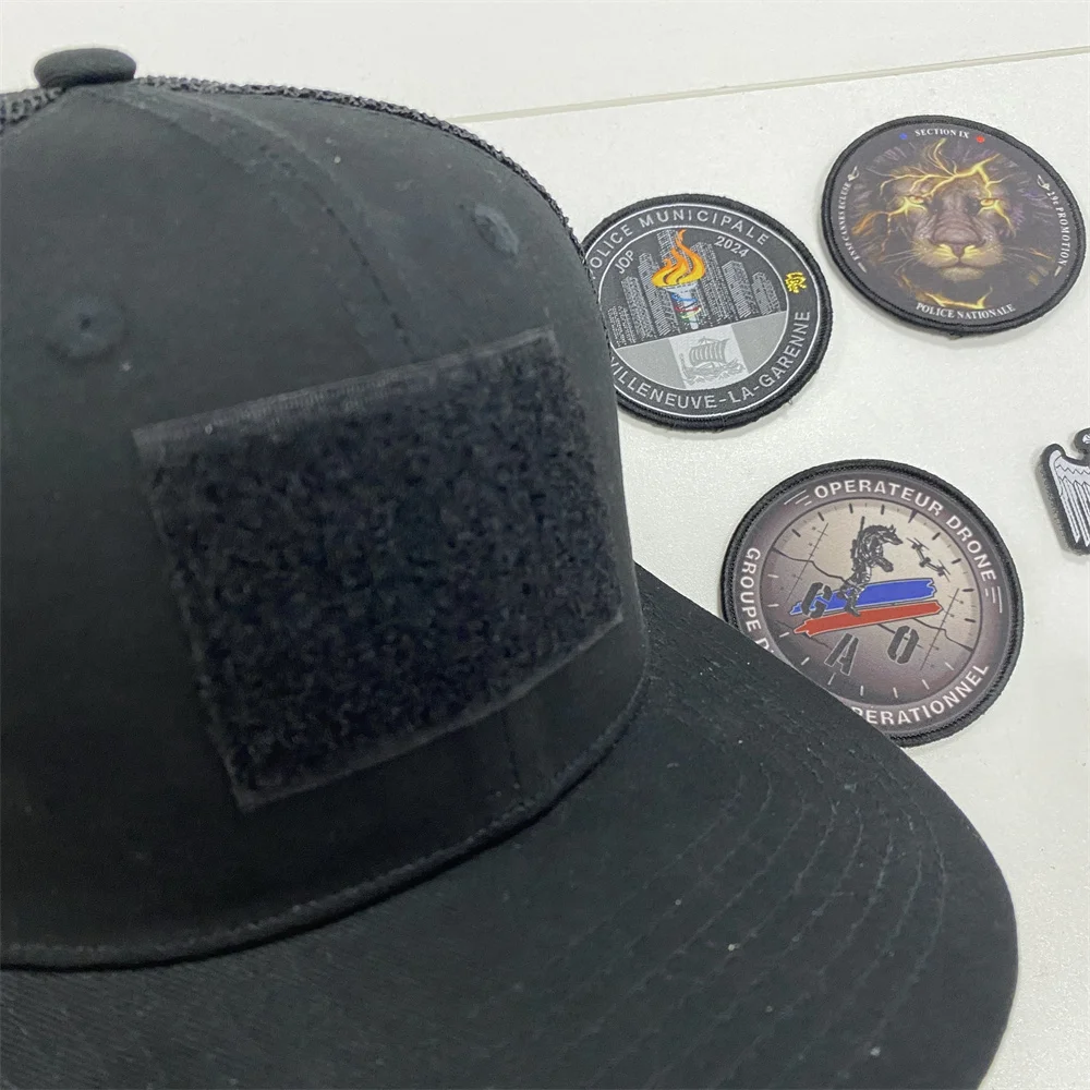 Hot sale baseball football embroidery iron on round sports team patches for jersey hat
