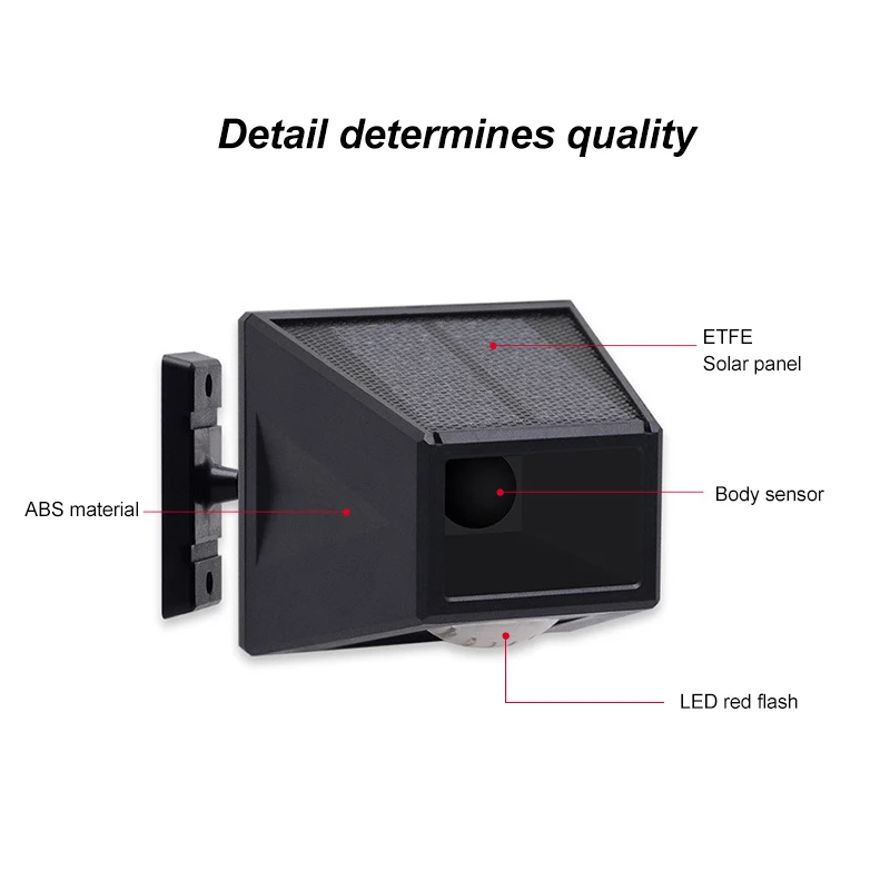Factory Hot Sale Solar Alarm Light Security Alarm Anti-Theft Body Sensing Sound And Light Flash Animal Repeller