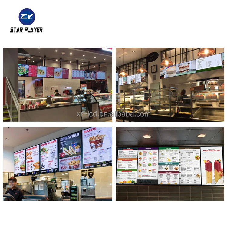 43 55 inch monitor for 4k ultra hd android 12 wifi display kiosk hanging advertising lcd digital signage wall mount player