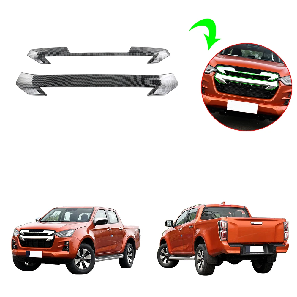 Автомобильные аксессуары из АБС-пластика средняя сетчатая отделка передняя решетка радиатора рамка для украшения внешней части Isuzu D-MAX 2021