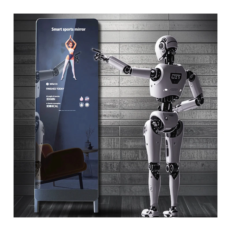 Contemporary Touch Screen Interactive Magic AI android smart fitness wall 43 inch bathroom lcd tv smart gym mirror to exercise