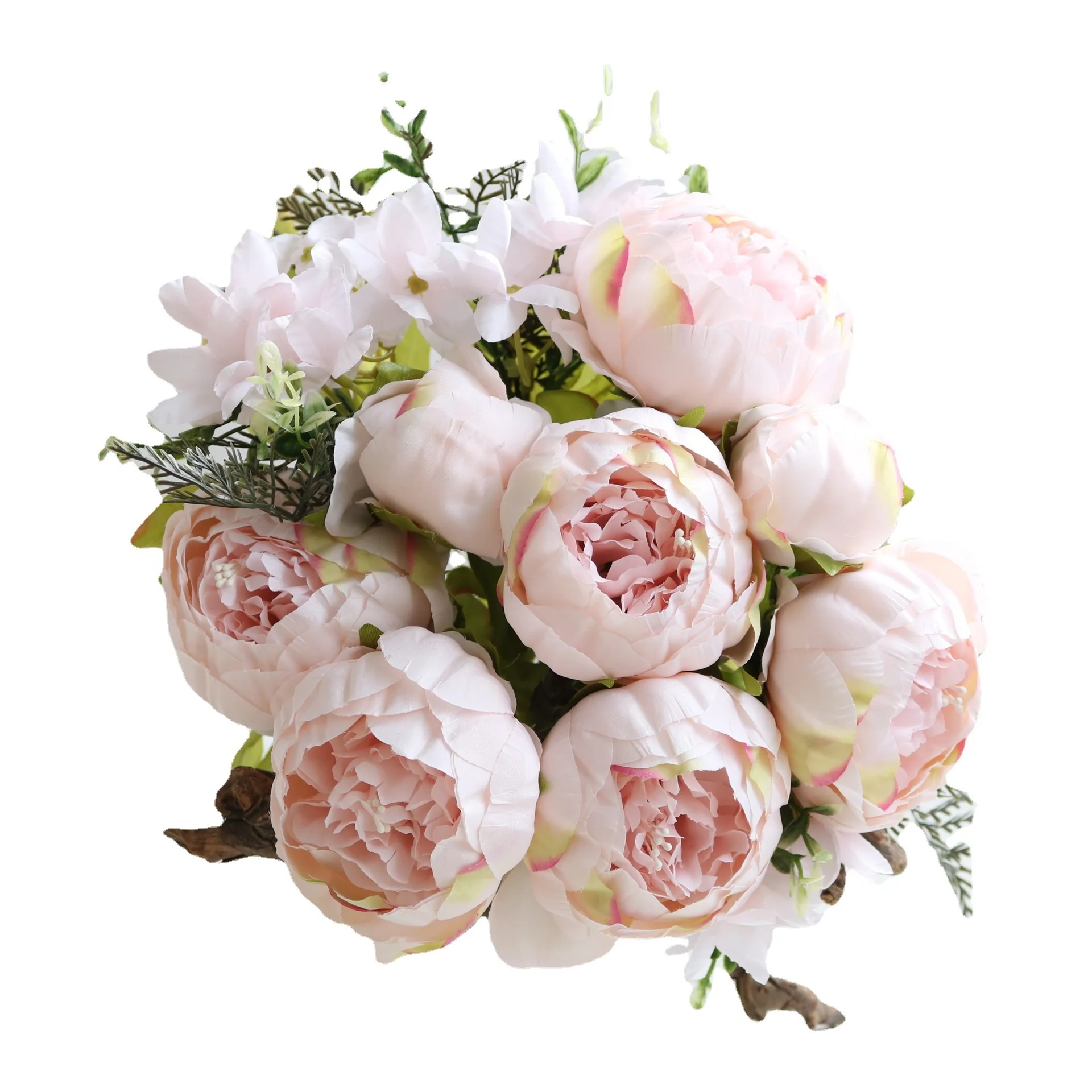 SMD026 6 head popular selling peony artificial silk flowers wholesale home decor wedding flower