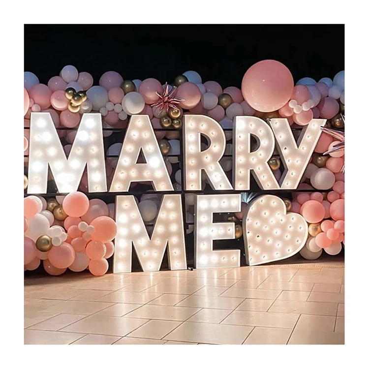 Custom Wedding Decoration 3ft/4ft/5ft Marquee Letters Number 3D Led Light Up Marquee Letters