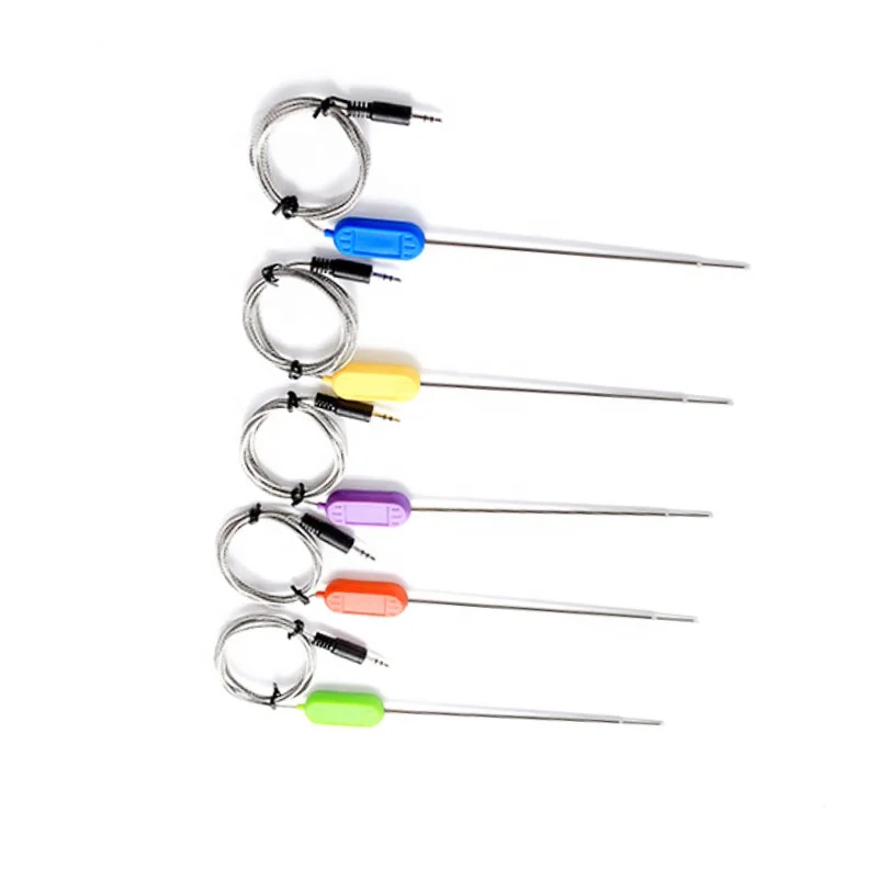 Ble Wifi Fast Response Silicone Handle Clip Mounting Sharp Probe NTC Temperature Sensor for BBQ