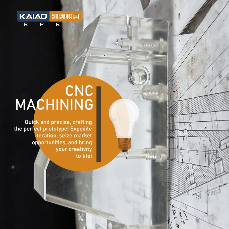 KAIAO PMMA Translucency Blow Molding Carbon Fiber Glass Fibre Resin Plastic Machining Laser Engraving Gear Model Toys