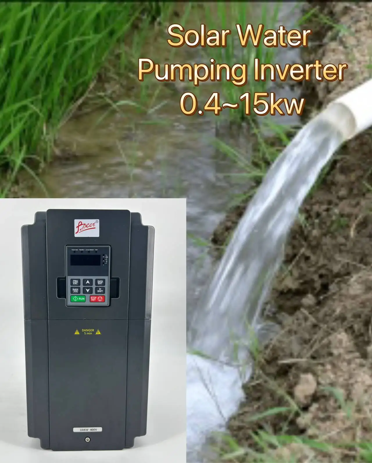 High Quality Wholesale VFD 3 Phase 7.5kw 15kw 18.5kw 22kw 30kw  Pump Vfd Frequency Inverter Converter solar water pump