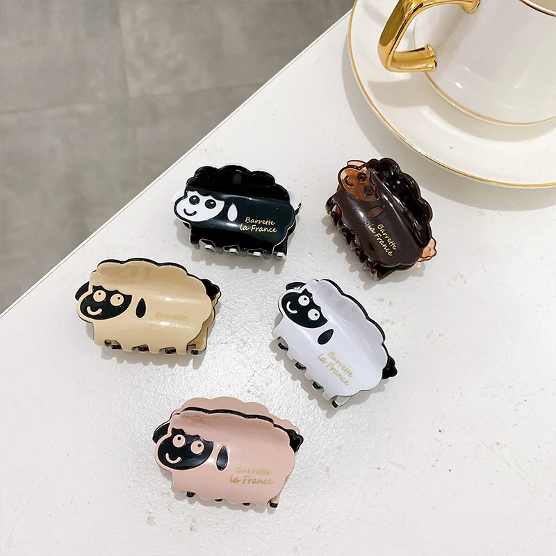 HONEY FLOWER 7cm 5cm Sizes Fashion Sheep Cute Back Head Acetate Crab Hair Claw Clip