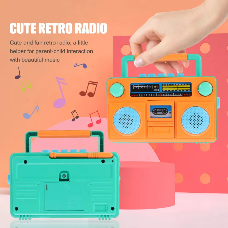 Hot Sale Unisex Mini Classic Tape Recorder Educational Baby Musical Toys for 5-7 Years Record Music Player