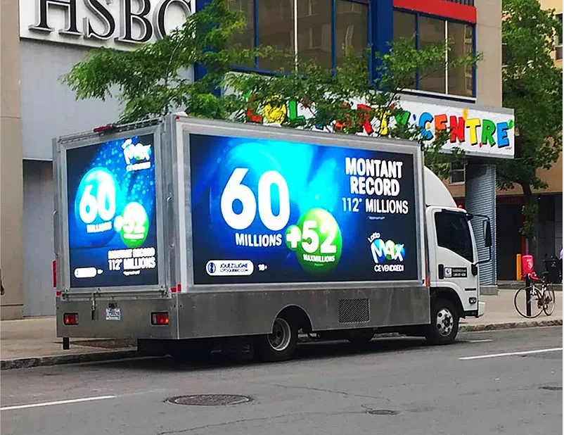 outdoor led trailer advertising p8 enrgy saving led billboard truck
