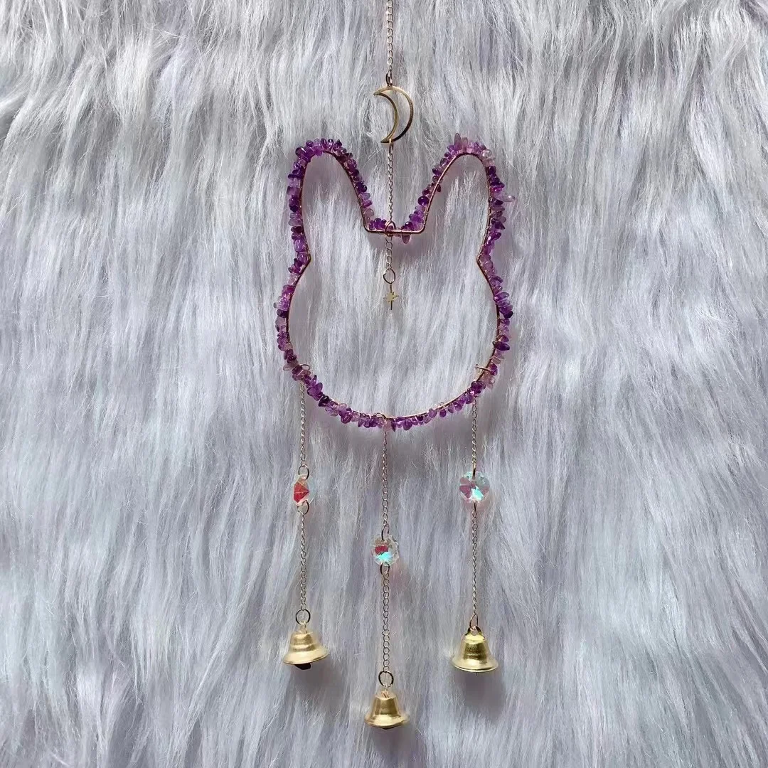 Handmade Owl Shaped Crystal Wind Chime Elegant Crafted Crystal Crafts Product