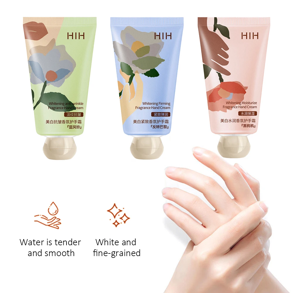 Private label skin care creams 3 flavor Organic travel cute hand lotion moisturizer repair mini hand cream for women hand beauty