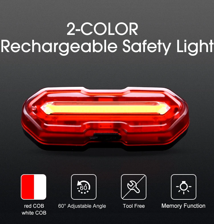 U-IDEAL Cycling Taillight Led Waterproof USB Riding Rear Light