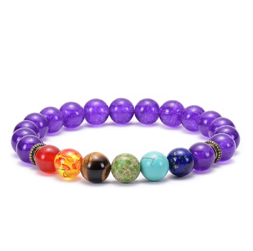 
Top sellers 2020 amazon essential oil accessories healing stones jewelry chakra lava yoga mala crown beads bracelet for gift 