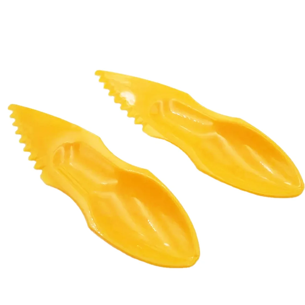 Multi Use for Home Kitchen and Travel Utensil Reusable Avocados Fruit Cutter Peeler Spoons Food Grade Plastic Fruit Knife Scoops