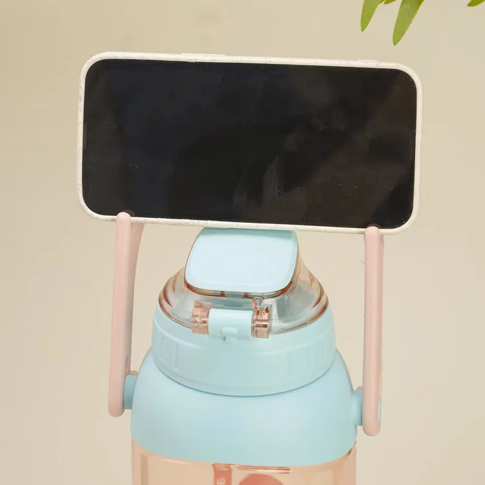 1600ml Wide Mouth Big Volume Sports Water Bottle Motivational Sports Bottle Leak-proof Drinking Water Jug Bottle