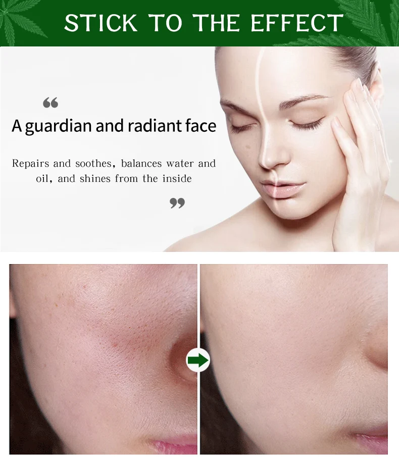 facial masks wholesale Private Label  CBD hemp seeds mask  oem moisturizing  whitening skin care mask