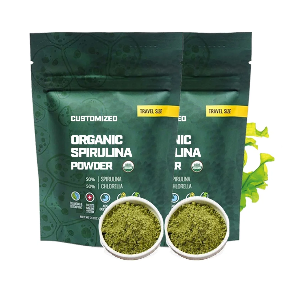 Lower Price Customized Immune Support Turmeric Extract Clorella Spirulina Tablets Spirulina Powder Spirulina