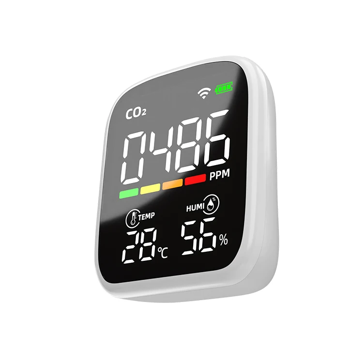 New CO2 Detector NDIR Temperature and Humidity and Air Quality Monitor with Alarm CO2 Monitor Gas Analyzer