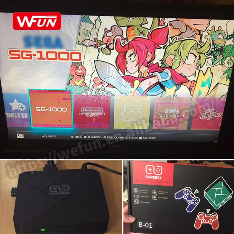  S905L чип Ретро видео juegos consola 4K HD аркадные Wi-Fi Детские 40000 видеоигры с двойным беспроводным