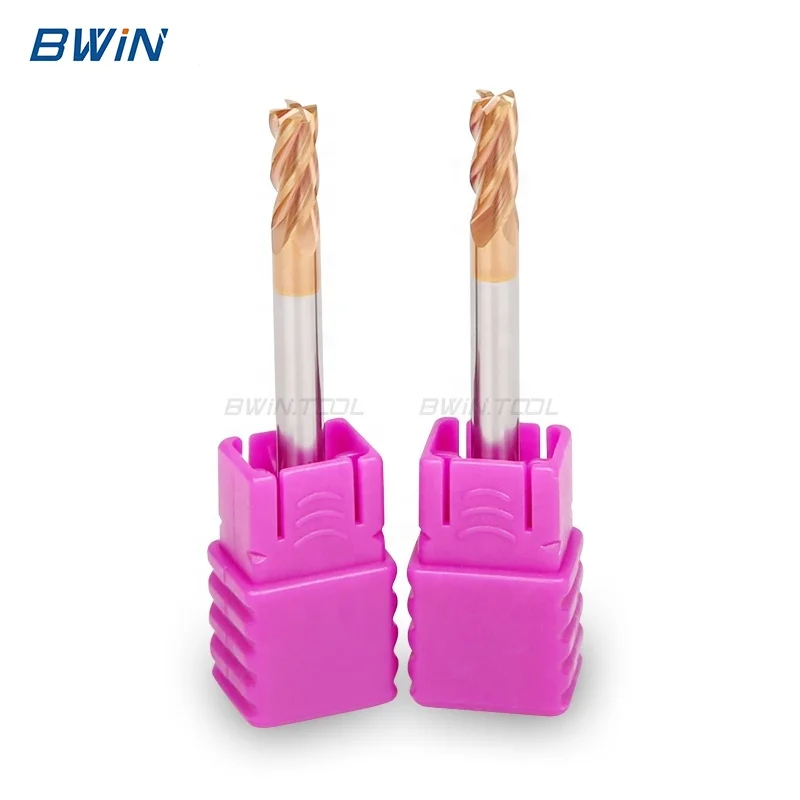 BWIN manufacture 4 Flute Solid tungsten Carbide Milling Cutter cnc End Mill for Stainless Steel