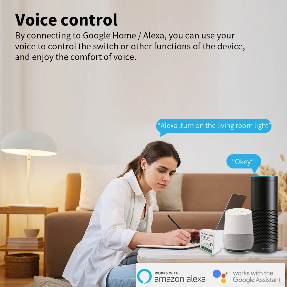 Умный выключатель Tuya Alexa с таймером 10 а 16 релейный модуль работает приложением Google Home дистанционным управлением wi-fi настенный