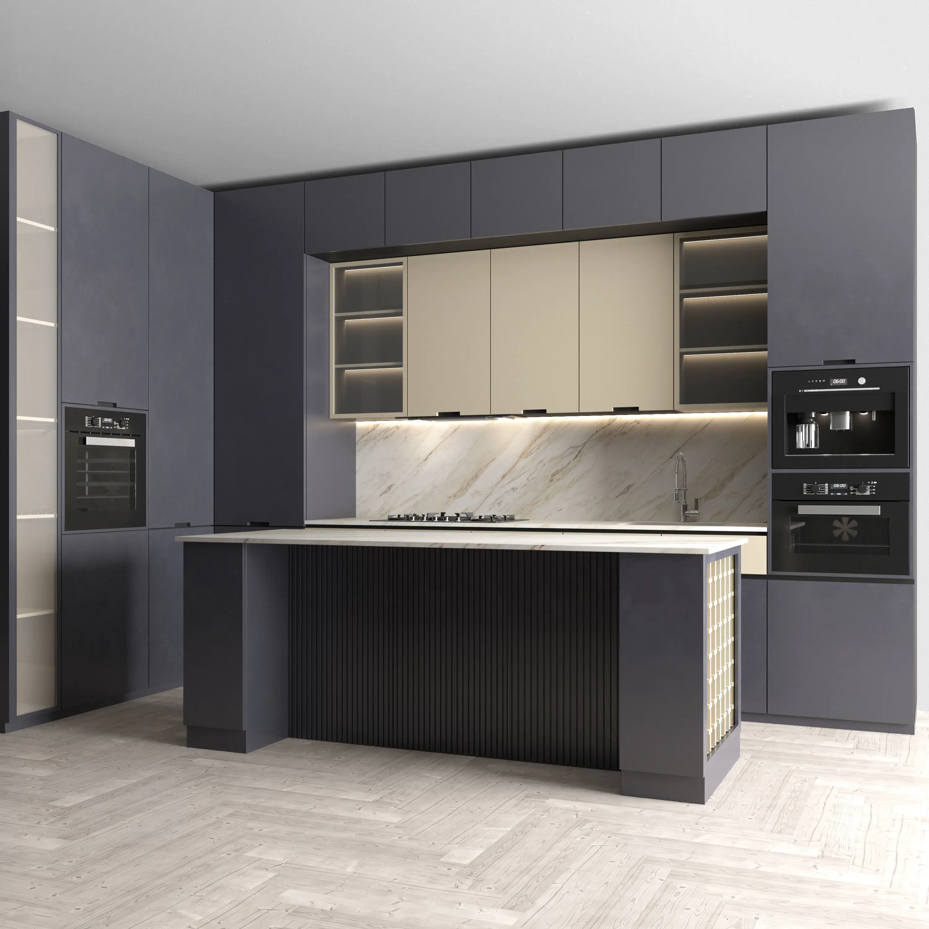 PA American furniture custom lacquer shaker modern designs kitchen cabinets