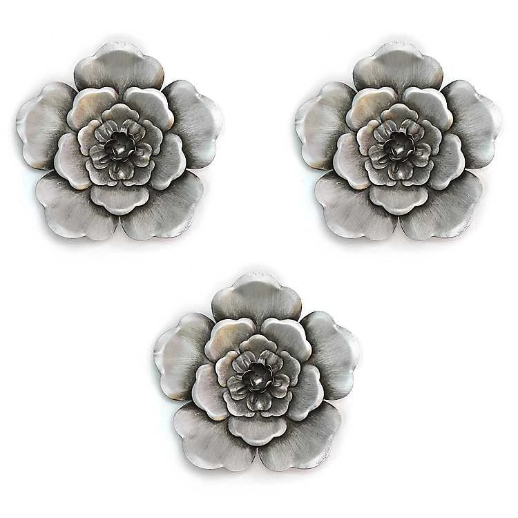 
Galvanized Flower Wall Sculptures For Home Decoration 