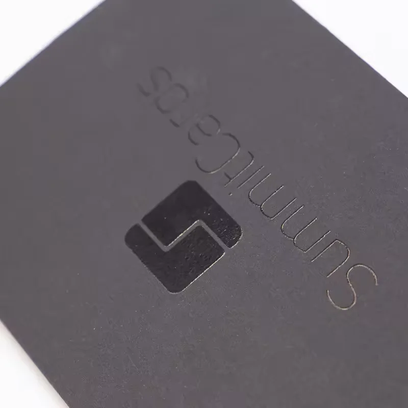 Custom Logo UV Printing Business VIP Credit Card Foldable Gift Box Black Cardboard Envelope Packaging Box