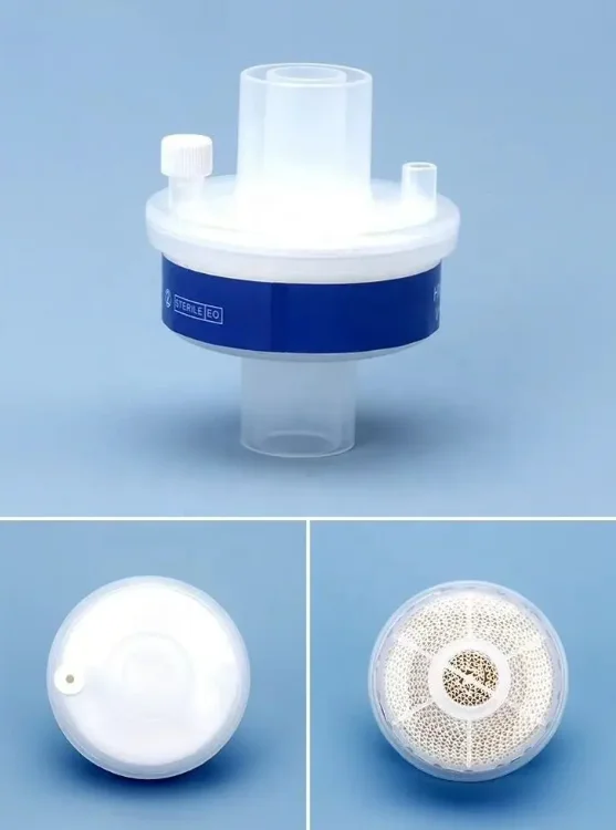 Disposable Breathing System Filter Medical Bacteria Tracheostomy HME Filter