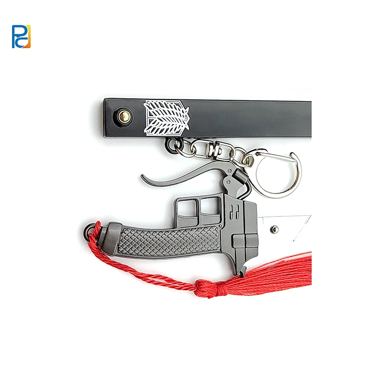 Hot sale high quality metal sword model from Attack On Titan pop up keychain