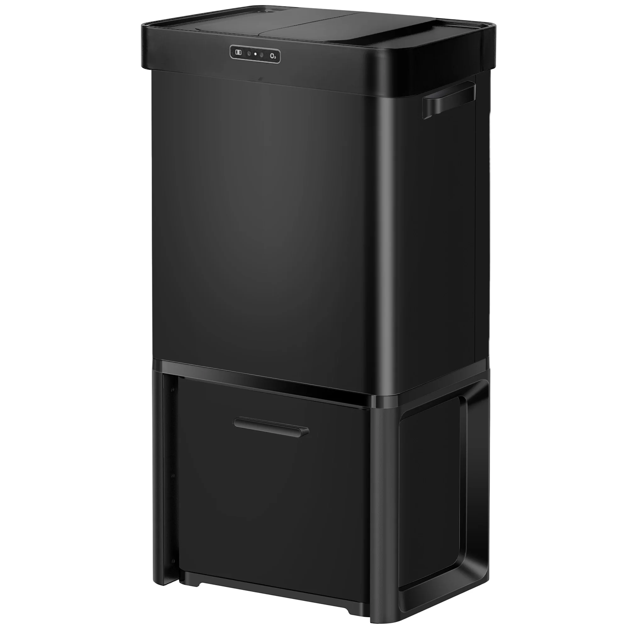 2023 New 72L 19 Gallon Automatic Sensor Garbage Bin with Ozone Generator, Black Double Layer for Sorting and Recycling